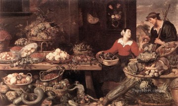  fruit Oil Painting - Fruit And Vegetable Stall still life Frans Snyders